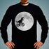 Свитшот Тирекс на велосипеде на луне