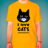 Футболка I love Cats