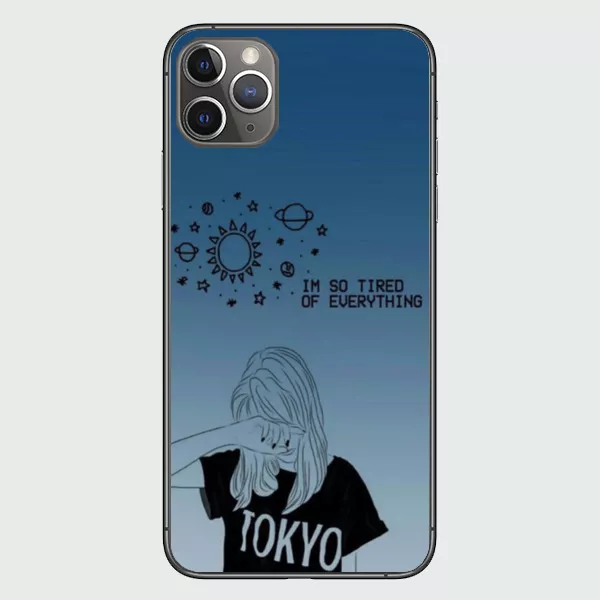 Чехол для iPhone 11 / 11 Pro / 11 Pro Max Девушка и цитата Чехол для iPhone 11 / 11 Pro / 11 Pro Max Девушка и цитата