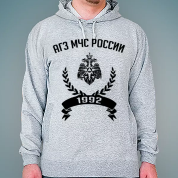 Толстовка с логотипом Академия гражданской защиты МЧС России (АГЗ МЧС России) 