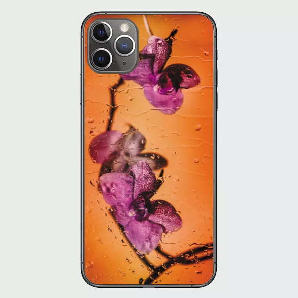 Чехол для iPhone 11 / 11 Pro / 11 Pro Max Пурпурная орхидея и мокрое стекло Чехол для iPhone 11 / 11 Pro / 11 Pro Max Пурпурная орхидея и мокрое стекло