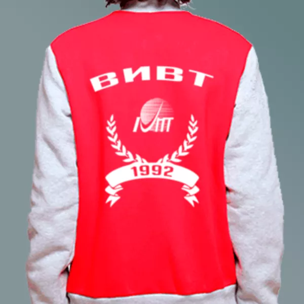 Бомбер с логотипом Воронежский институт высоких технологий (ВИВТ)