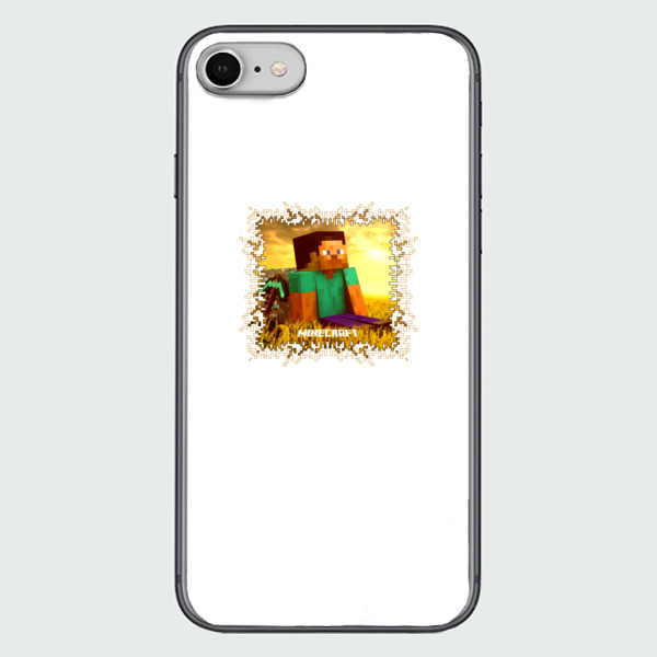 Чехол для iPhone 8 / 8 plus / X / SE 2020 Майнкрафт / Village & Pillage ...